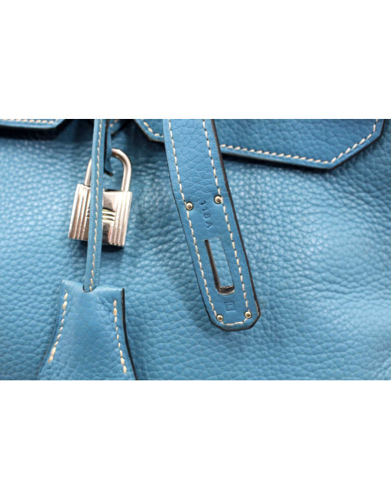 Hermes Birkin 40 Pelle Azzurro