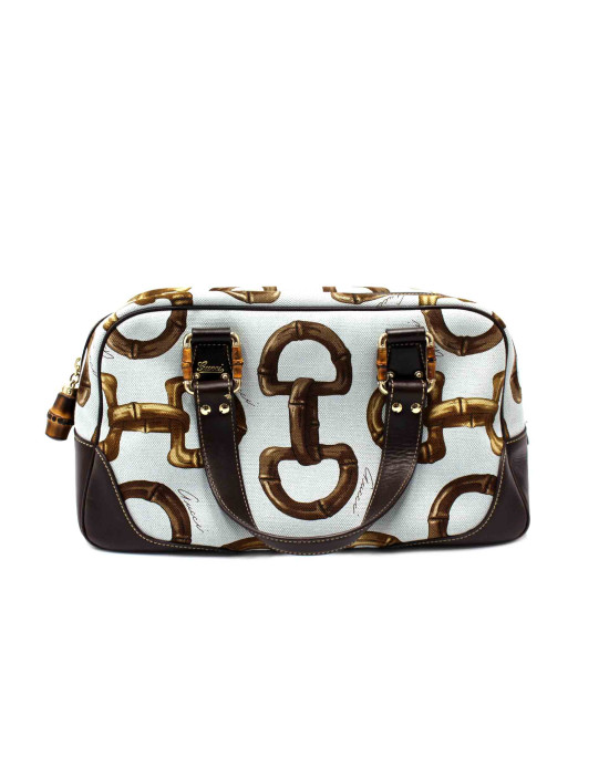 Gucci Bauletto Tela Azzurro