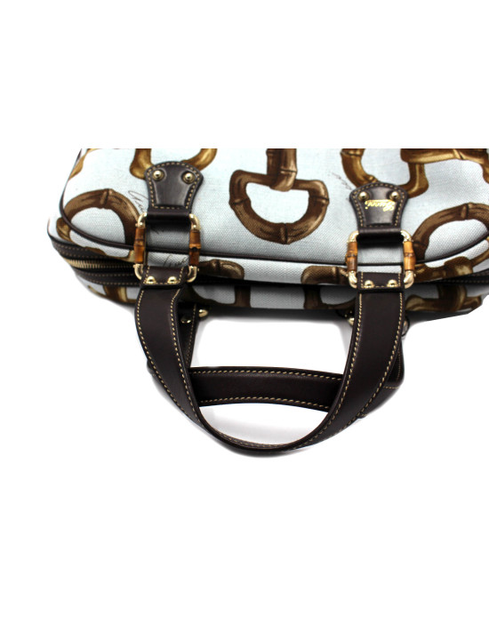 Gucci Bauletto Tela Azzurro