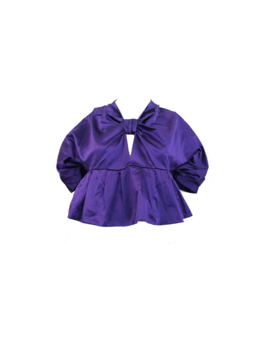 Prada Blusa Seta Viola