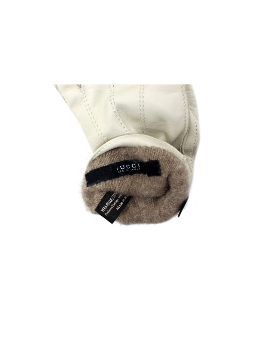 Gucci Guanti Pelle Beige