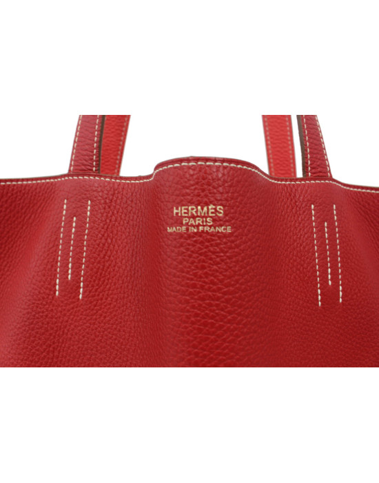 Hermes Tote Togo Pelle Rossa Reversibile