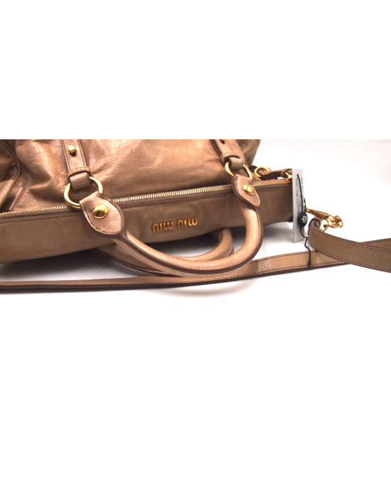 Miu Miu Bow Bag Pelle Beige