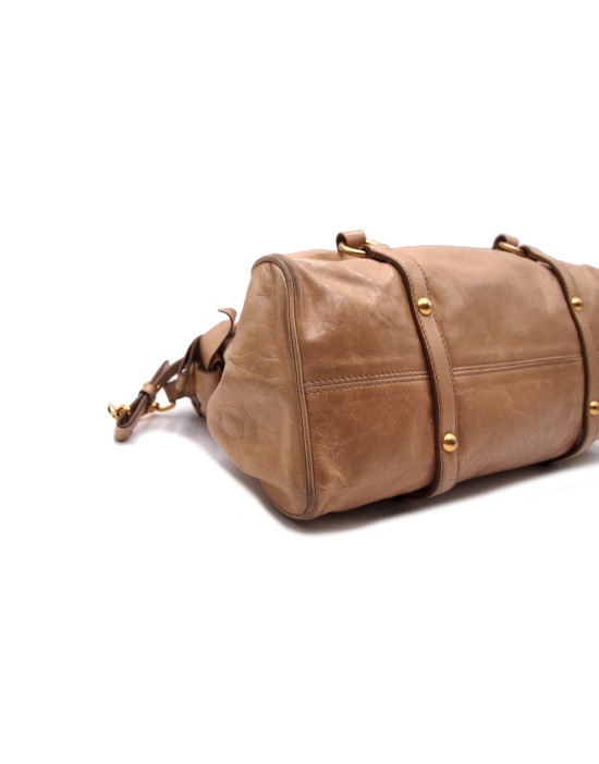 Miu Miu Bow Bag Pelle Beige