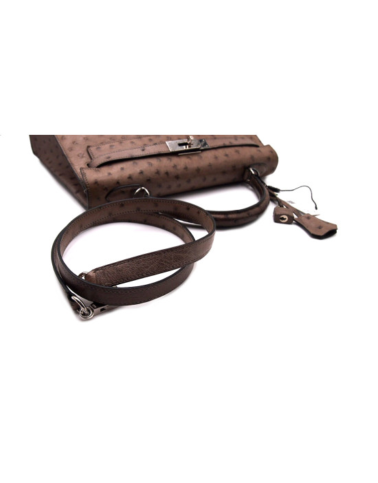 Hermes Kelly Struzzo Etoupe