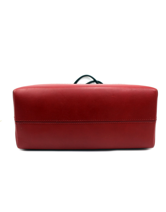 Fendi Shopping Pelle Biscotto e Rossa