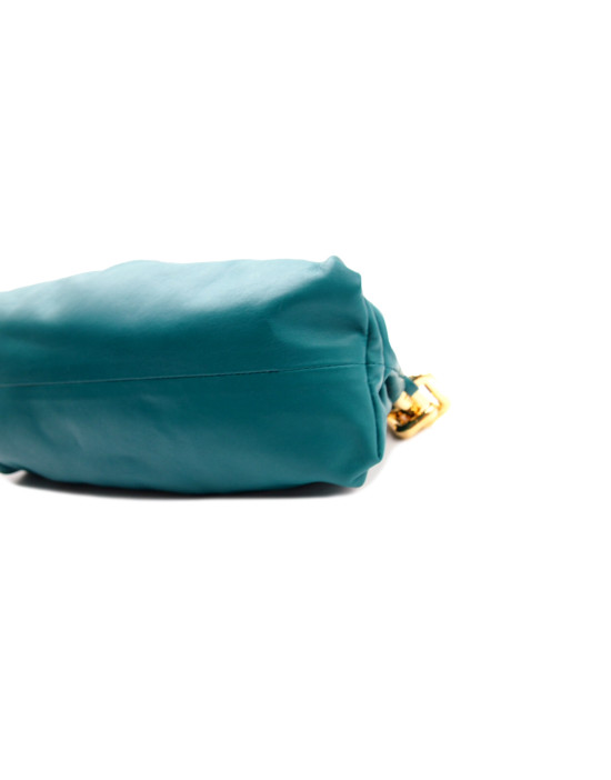 Bottega Veneta Chain Pouch Pelle Petrolio