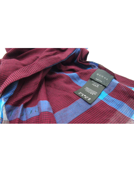 Gucci Sciarpa Cotone Bordeaux