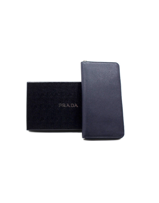 Prada Organizer Pelle Blu