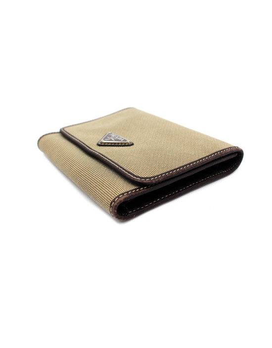 Prada Portafoglio Tela Beige