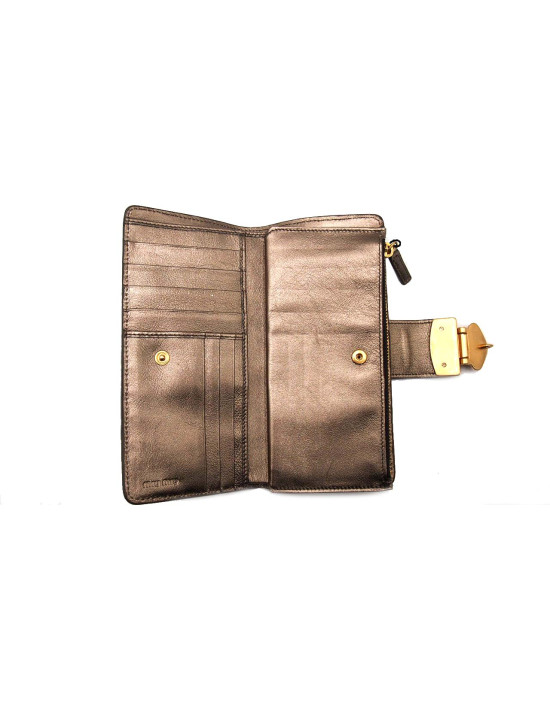 Miu Miu Portafoglio Damascato Verde