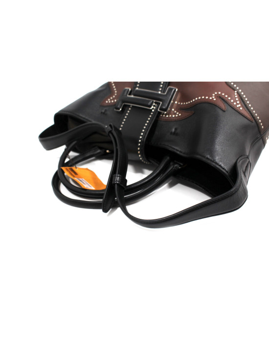 Tod's Shopping Pelle Nero e Marrone