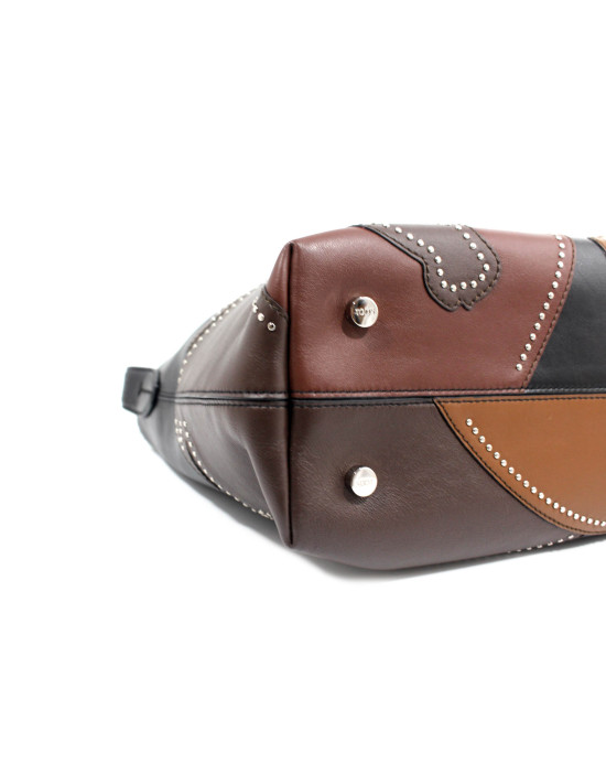 Tod's Shopping Pelle Nero e Marrone