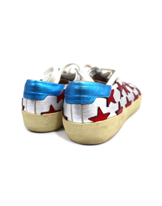 Saint Laurent Sneakers Pelle Argento