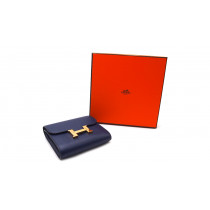 Hermes Portafoglio Pelle Blu