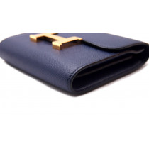 Hermes Portafoglio Pelle Blu