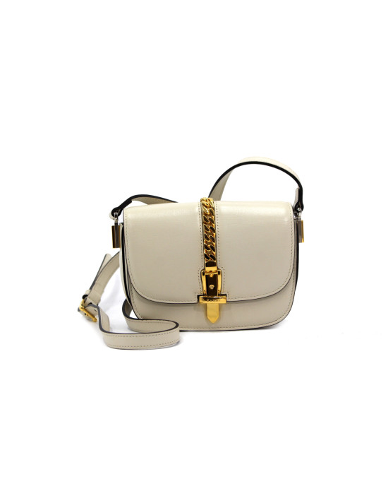 Gucci Sylvie Mini Pelle Panna