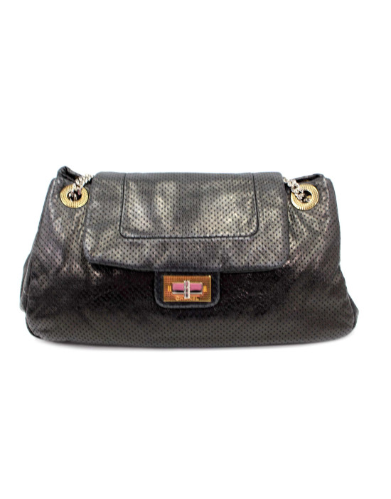 Chanel Cruise Pelle Perforated Grigio Scuro