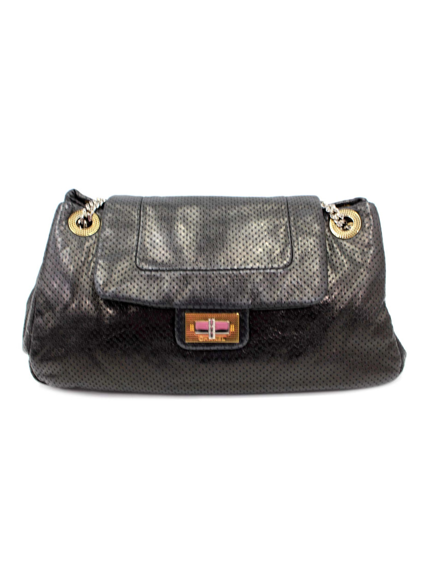 Chanel Cruise Pelle Perforated Grigio Scuro