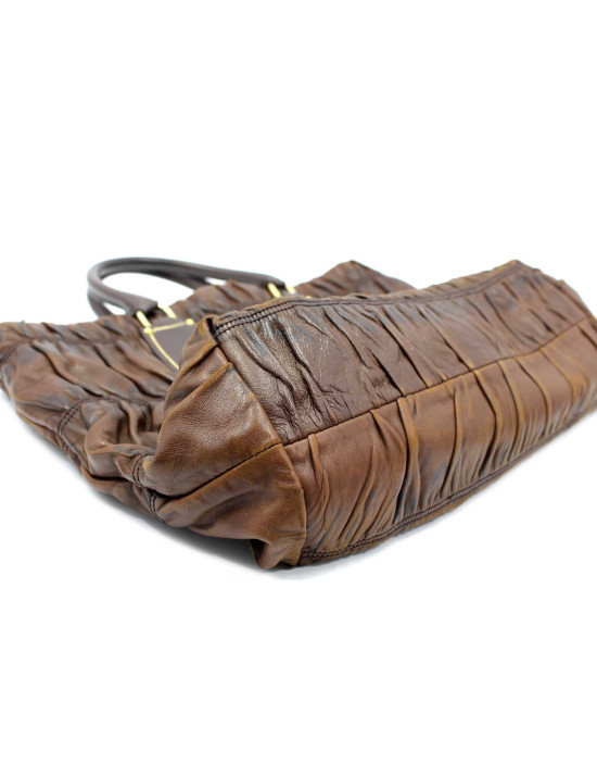 Prada Shopping Pelle Marrone