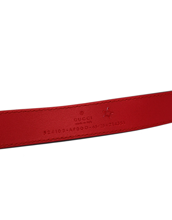 Gucci Cintura Pelle Rossa
