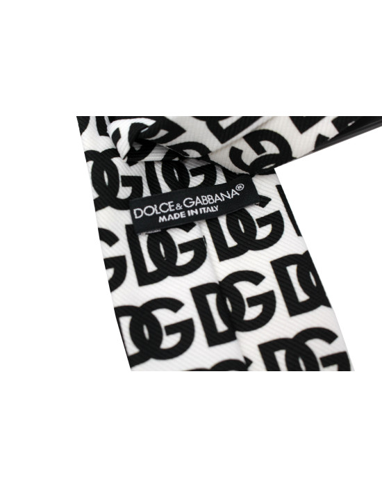 Dolce & Gabbana Cravatta Bianca e Nera