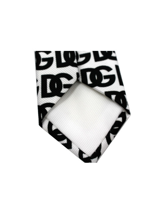 Dolce & Gabbana Cravatta Bianca e Nera