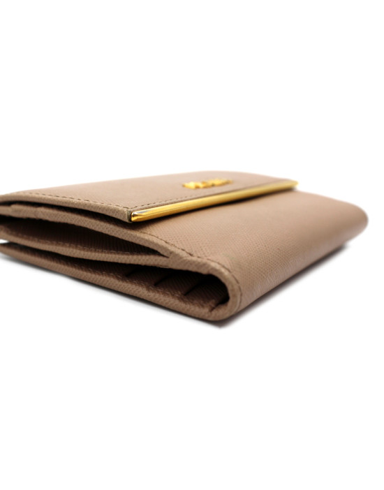 Prada Portafoglio Pelle Beige