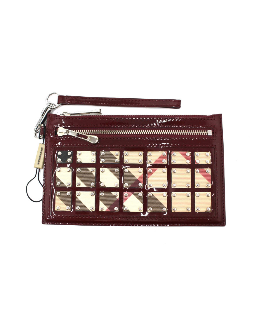 Burberry Pochette Check e vernice