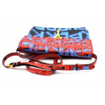 Burberry Banner Graffiti Cuir Rouge et Bleu