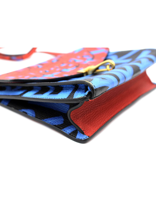 Burberry Graffiti Banner Rotes und Blaues Leder