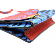 Burberry Banner Graffiti Cuir Rouge et Bleu