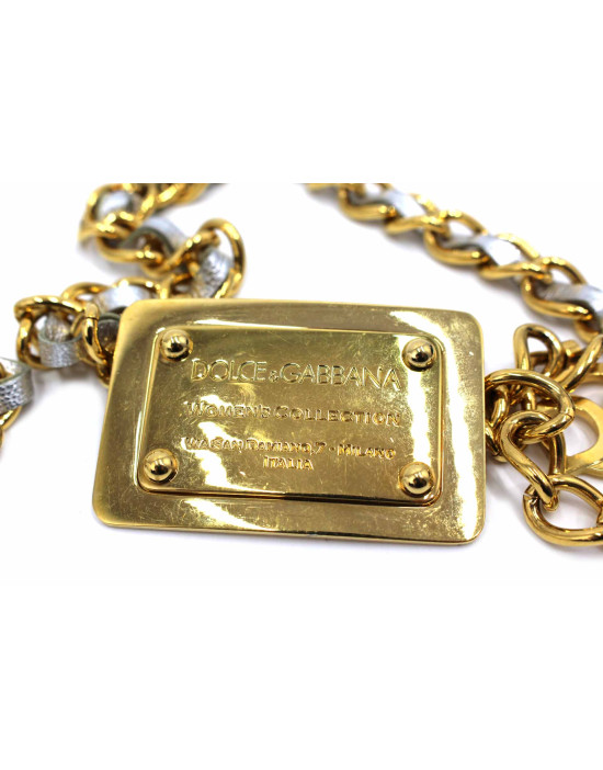 Dolce & Gabbana Cintura Metallo Oro e Argento