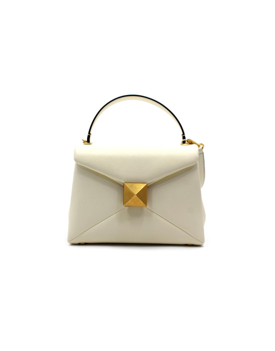 Valentino One Stud Pelle Avorio