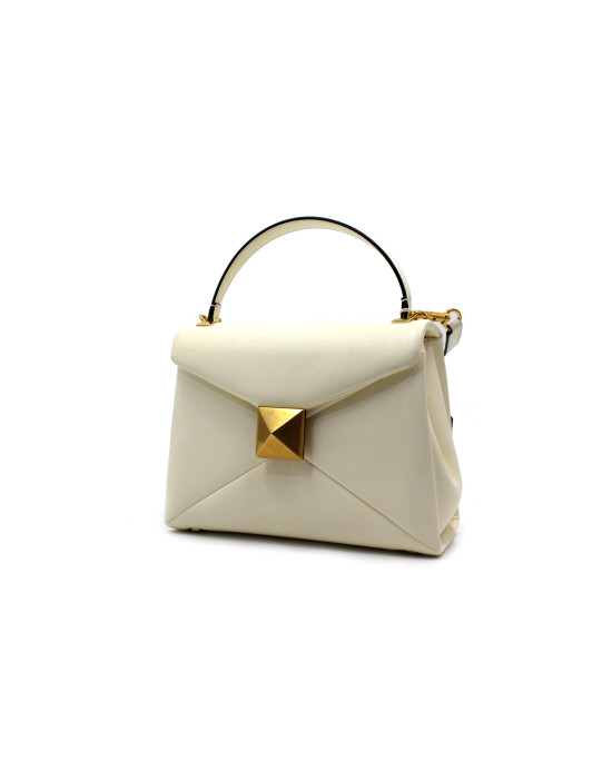 Valentino One Stud Pelle Avorio