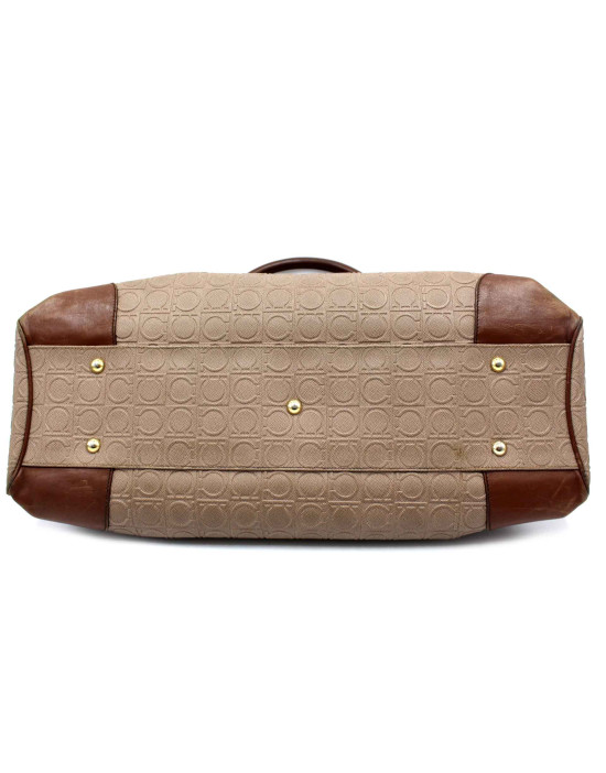 Ferragamo Shopping Tela Beige