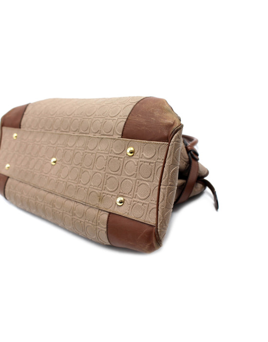 Ferragamo Shopping Tela Beige