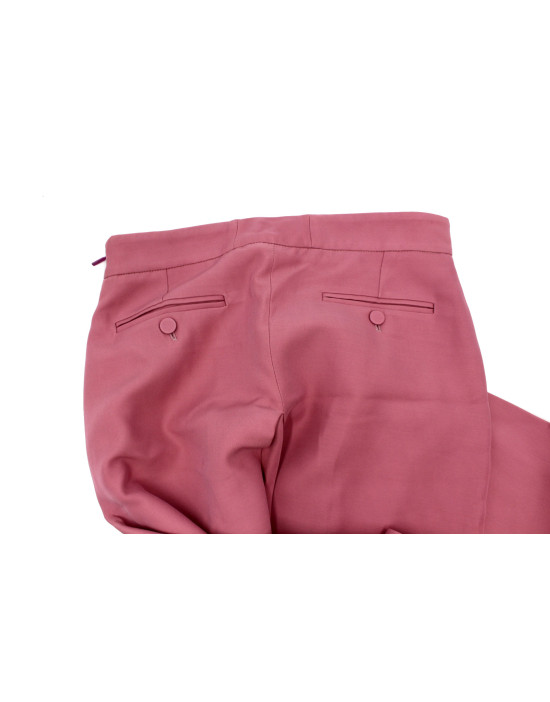 Gucci Pantalone a Palazzo Seta e Lana Rosa