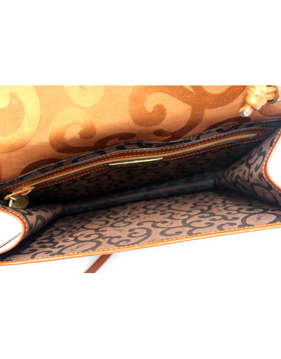 Saint Laurent Tracolla Tela Marrone