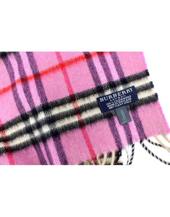 Burberry Sciarpa Cashmere Rosa