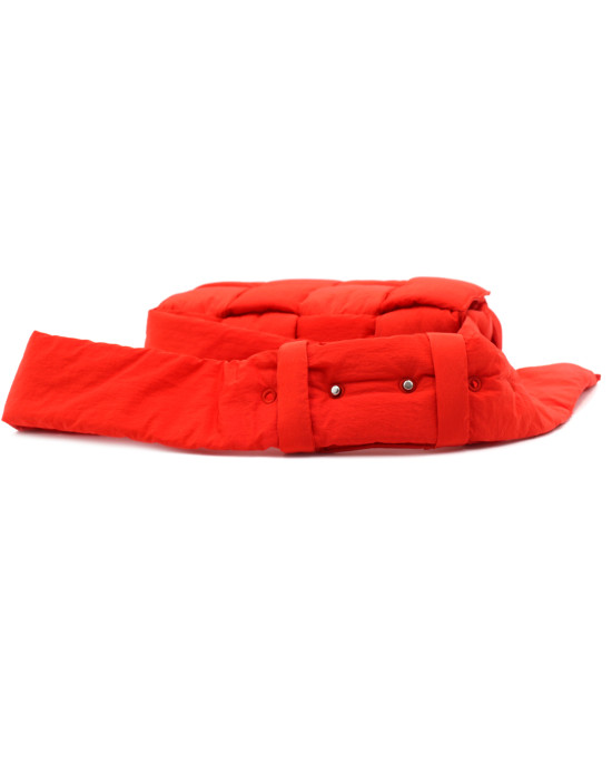 Bottega Veneta Cassette Tela Corallo