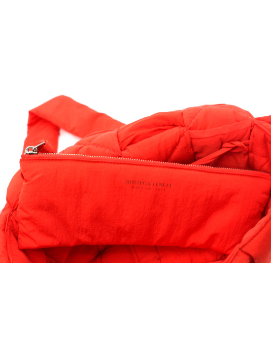 Bottega Veneta Cassette Tela Corallo