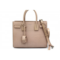 Saint Laurent Sac De Jour Pelle Stampa Cocco Rosa Chiaro