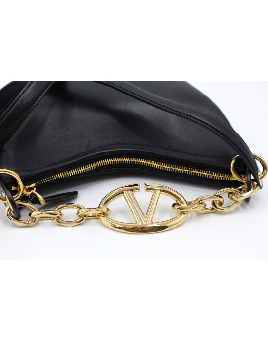 Valentino Hobo V Logo Pelle Nera