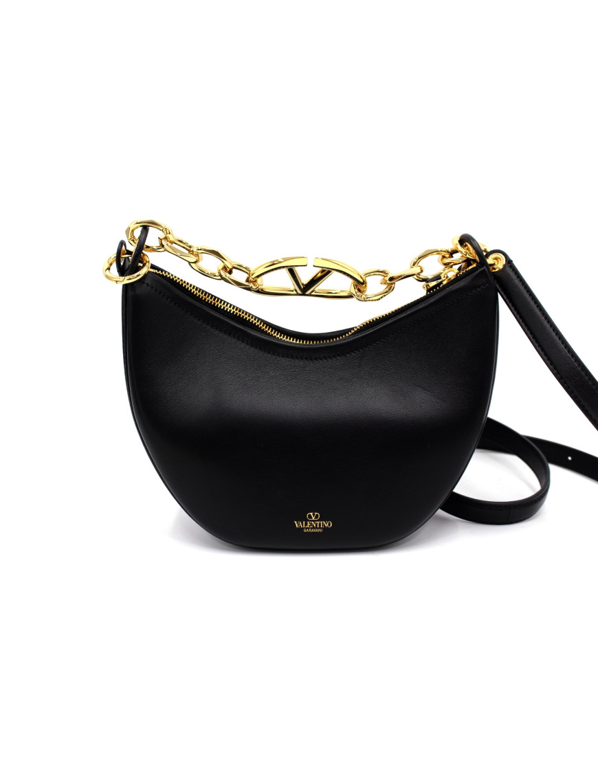Valentino Hobo V Logo Pelle Nera