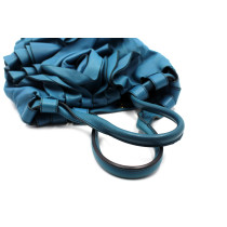 Valentino Shopping Cuir Bleu Canard