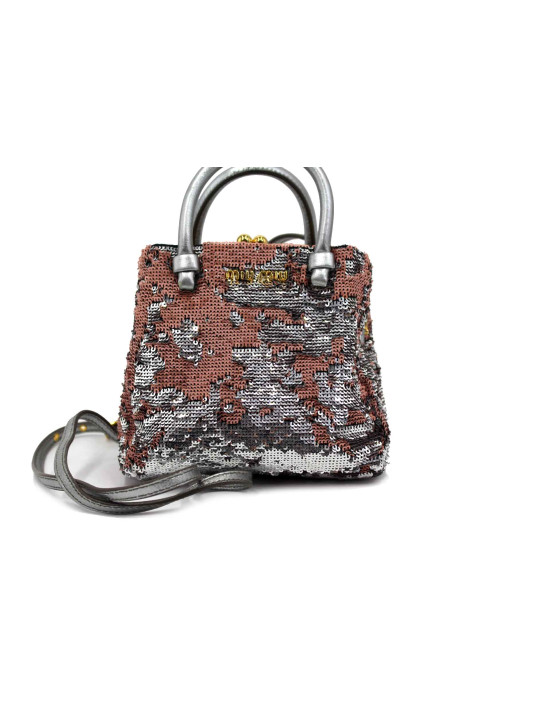 Miu Miu Pochette Paillettes Rosa e Argento