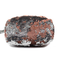 Miu Miu Pochette Paillettes Rosa e Argento