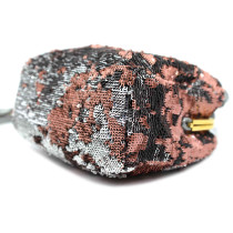 Miu Miu Pochette Paillettes Rosa e Argento