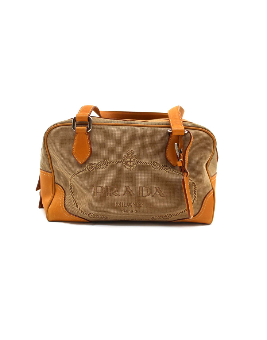 Prada Bauletto Tela Beige
